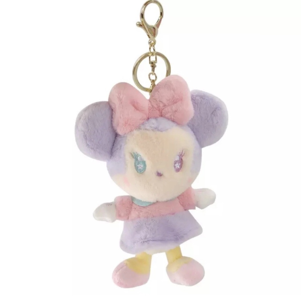Original Disney Pastel Minnie Mouse Plush Keychain